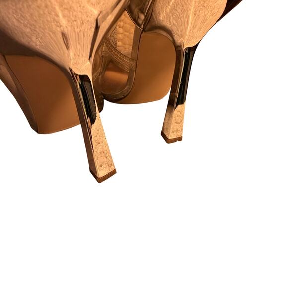 Steve Madden Rhinestone Butterfly Heels Silver Clear PVC Cinderella Pumps 9M - Picture 5 of 6